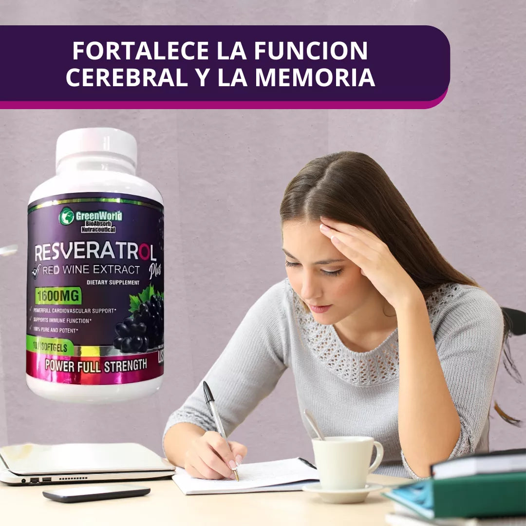 RESVERATROL PLUS🍇EL SECRETO DE LA ETERNA JUVENTUD A TU ALCANCE💊