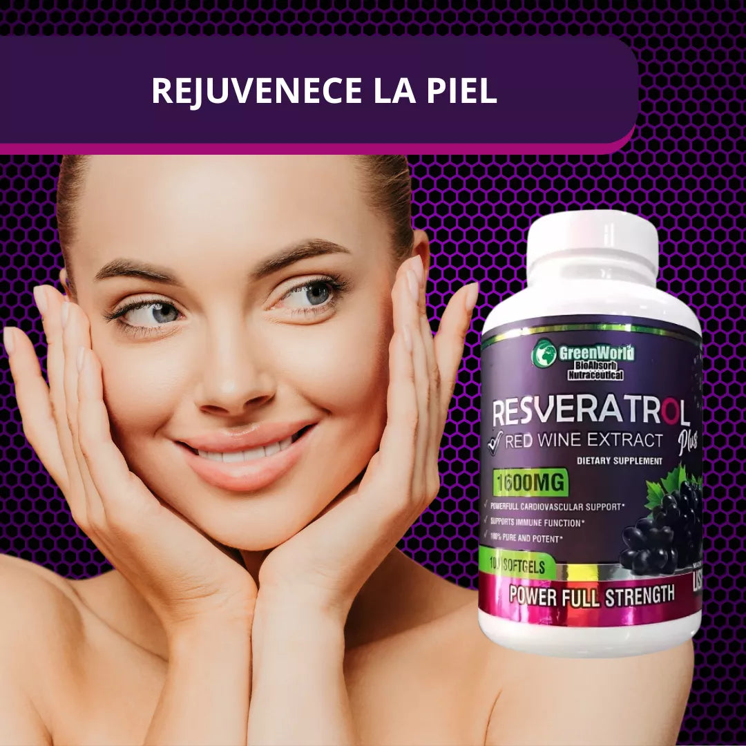 RESVERATROL PLUS🍇EL SECRETO DE LA ETERNA JUVENTUD A TU ALCANCE💊