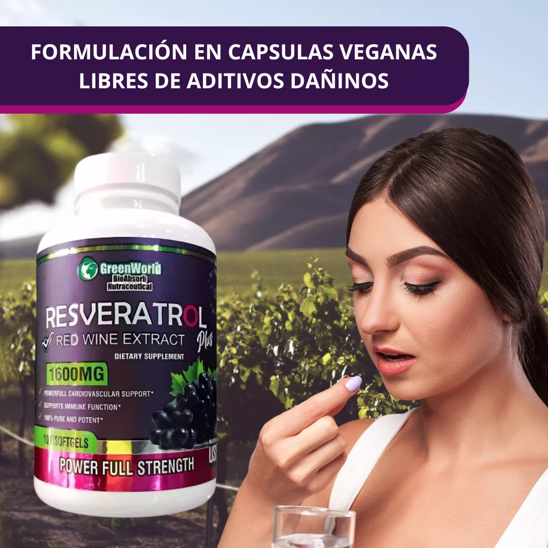 RESVERATROL PLUS🍇EL SECRETO DE LA ETERNA JUVENTUD A TU ALCANCE💊