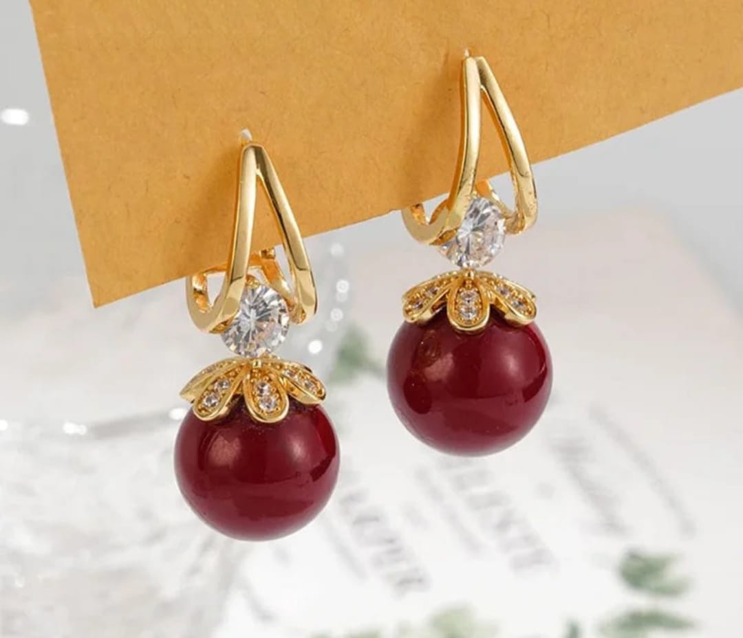 PENDIENTES COLGANTES HUGGIE BRILLANTES ✨ELEGANCIA Y GLAMOUR💖
